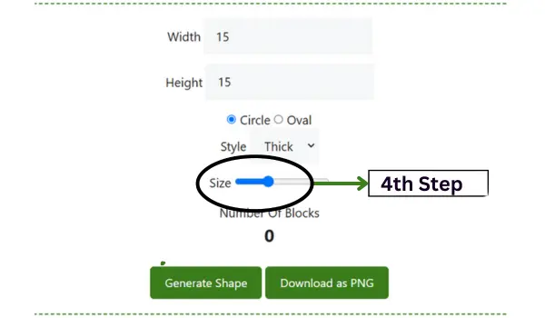 4th step of Minecraft Circle Maker