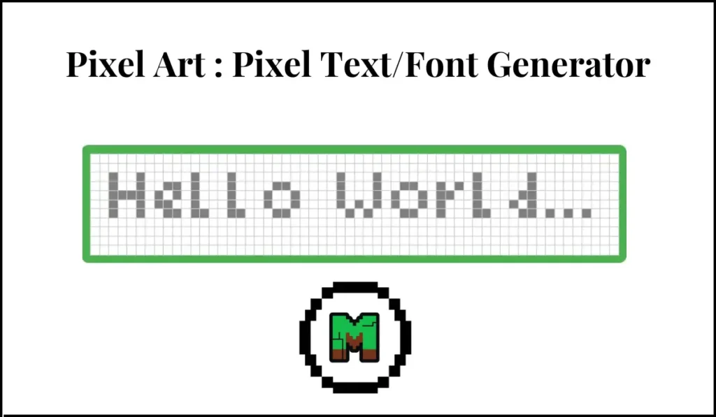 Pixel art pixel text font generator tool with advance feature 